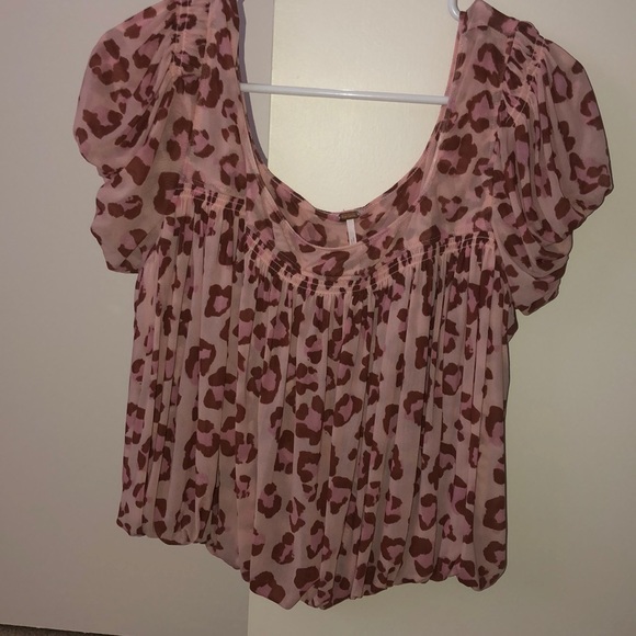 Free People Megs leopard print blouse - Picture 3 of 3